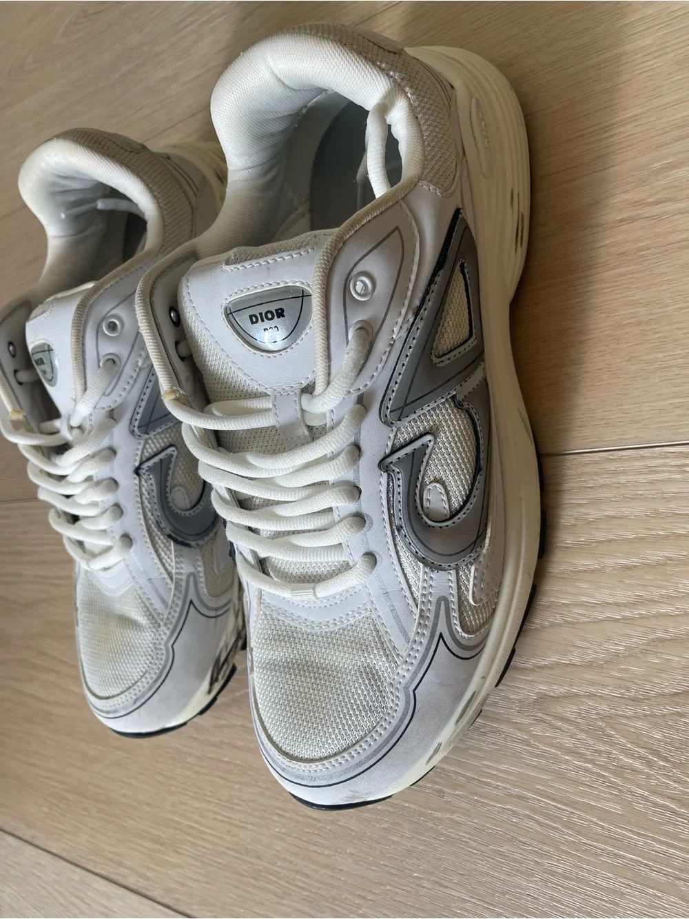 Dior B30 Men's White and Gray Athletic Sneakers
